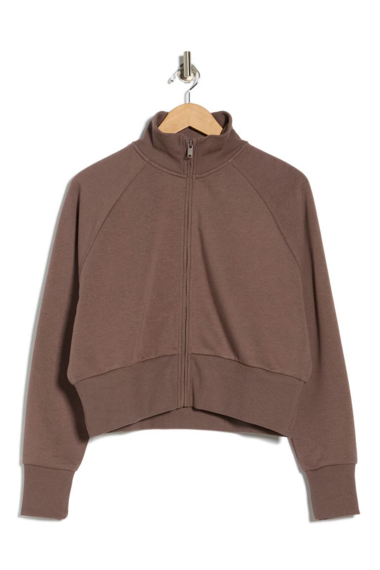 Feather Fleece Track Jacket, Alternate, color, GREY PLUM