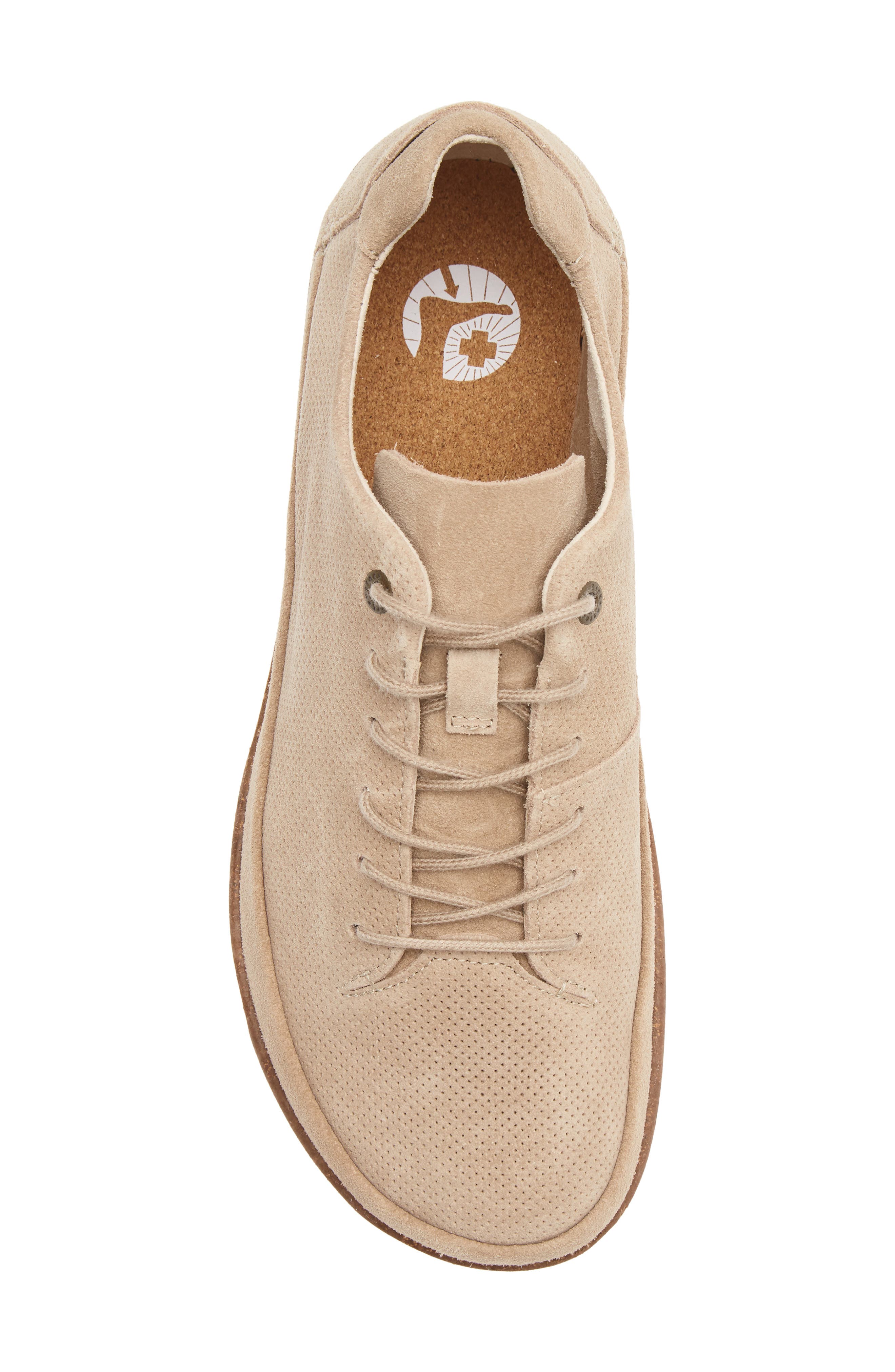 Lindenthal Embossed Lace Up Sneaker, Alternate, color, SANDCASTLE