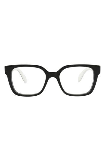 Alexander Mcqueen Mcqueen 52mm Square Optical Glasses In Black
