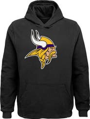 Outerstuff Youth Black Minnesota Vikings Team Logo Pullover Hoodie