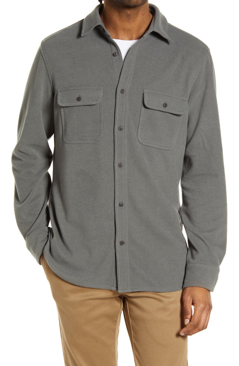 Treasure & Bond Trim Fit Stretch Overshirt, Main, color,