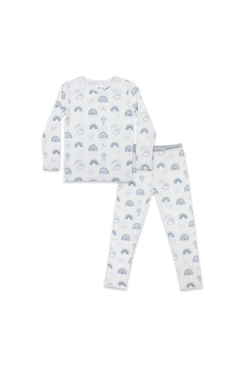 Bellabu Bear Kids' Grey Rainbows Set of 2 Piece Pajamas, Main, color, Grey Rainbows