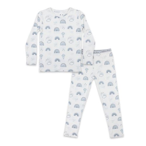 BELLABU BEAR BELLABU BEAR KIDS' GREY RAINBOWS SET OF 2 PIECE PAJAMAS 