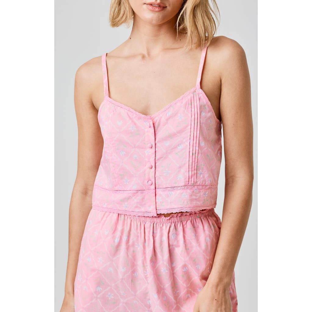 Florence By Mills Front Button Crop Tank