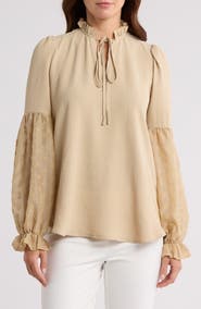 PATRIZIA LUCA Mixed Media Top