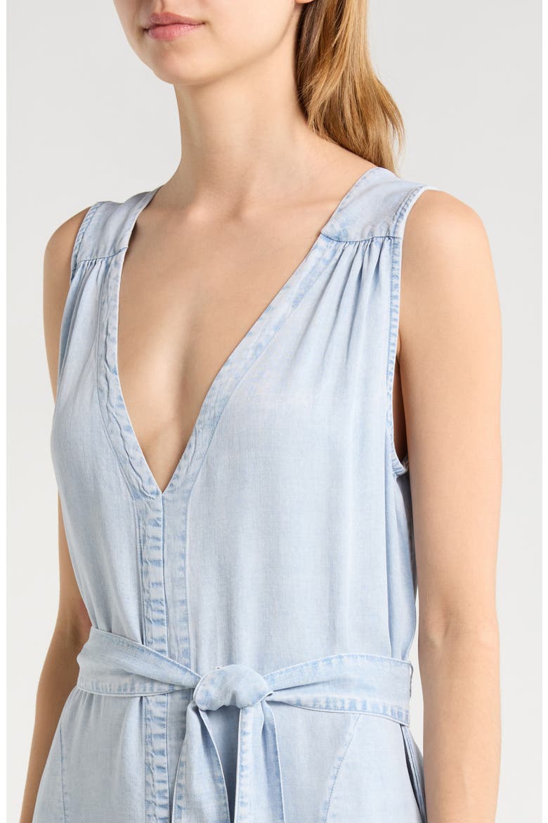 Landon Sleeveless Denim Dress, Alternate, color, BLEACHED INDIGO BLUE