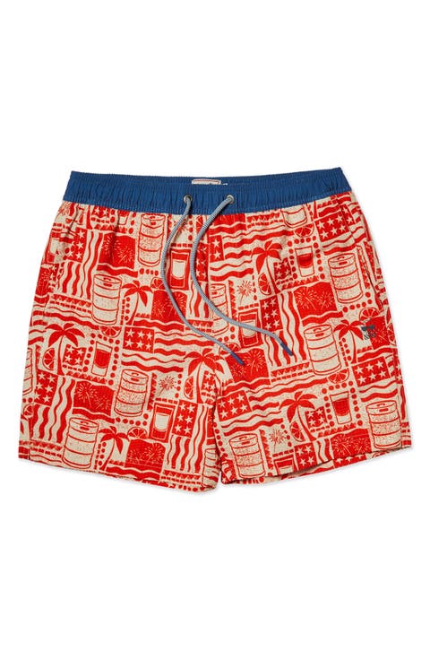 Pourth of July Happy Hour 5-Inch Swim Trunks