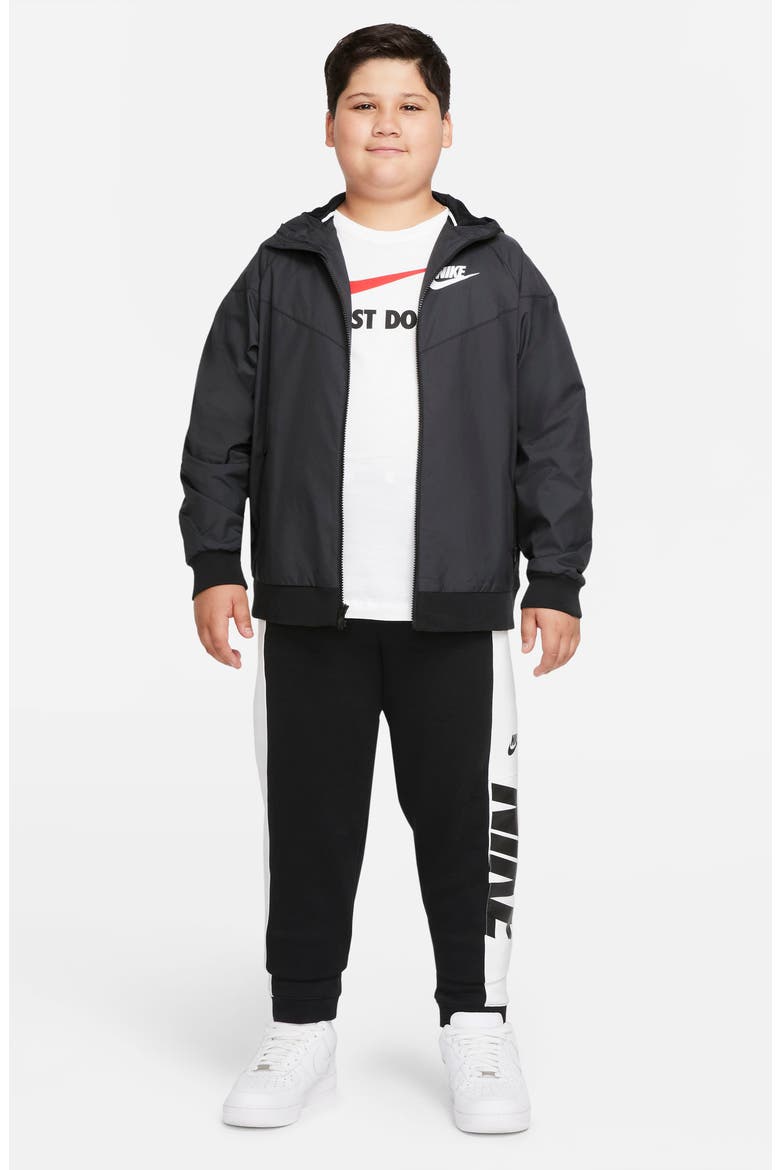 Kids' Print Joggers, Alternate, color, BLACK/ WHITE/ BLACK