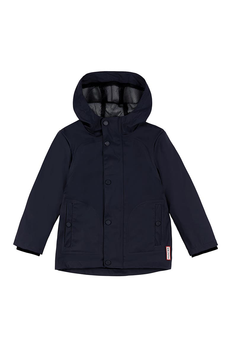 Original Rubberized Waterproof Hooded Raincoat, Main, color, NAVY