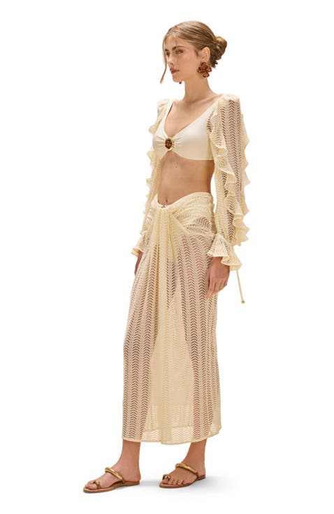 Wave Mesh Maxi Skirt