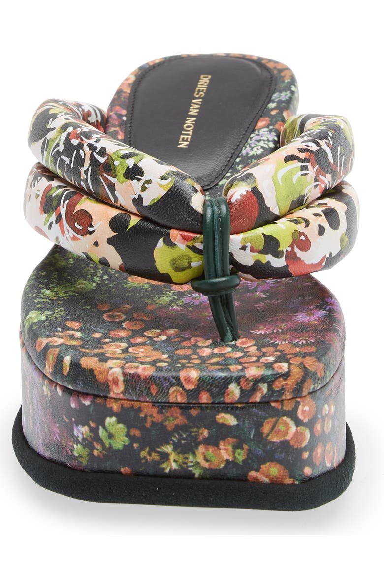 Dries Van Noten Floral Platform Flip Flop, Alternate, color,