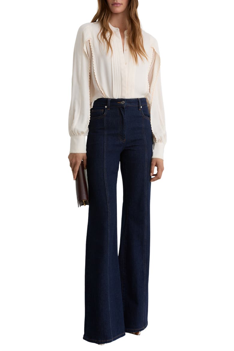 Maddie Pleated Button-Up Top, Alternate, color, PALE PINK