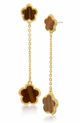 JARDIN Clover Drop Earrings