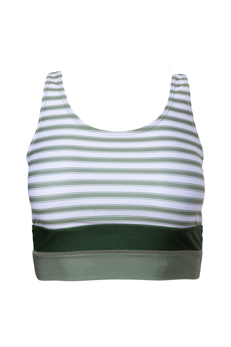 Cut Back Crop Swim Top, Alternate, color, Mariner
