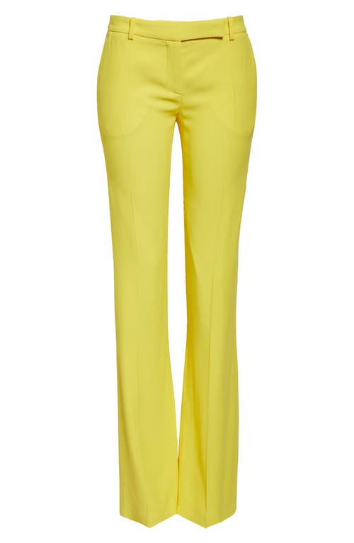 Alexander Mcqueen Leaf Crepe Bootcut Trouser In English Weld