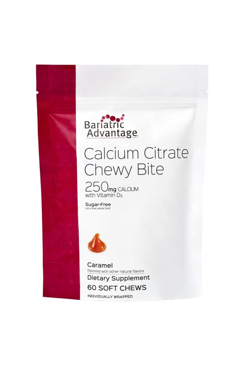 Calcium Citrate Chewy Bites 250 mg with Vitamin D3 Chewable Supplement 60 Count, Main, color, None