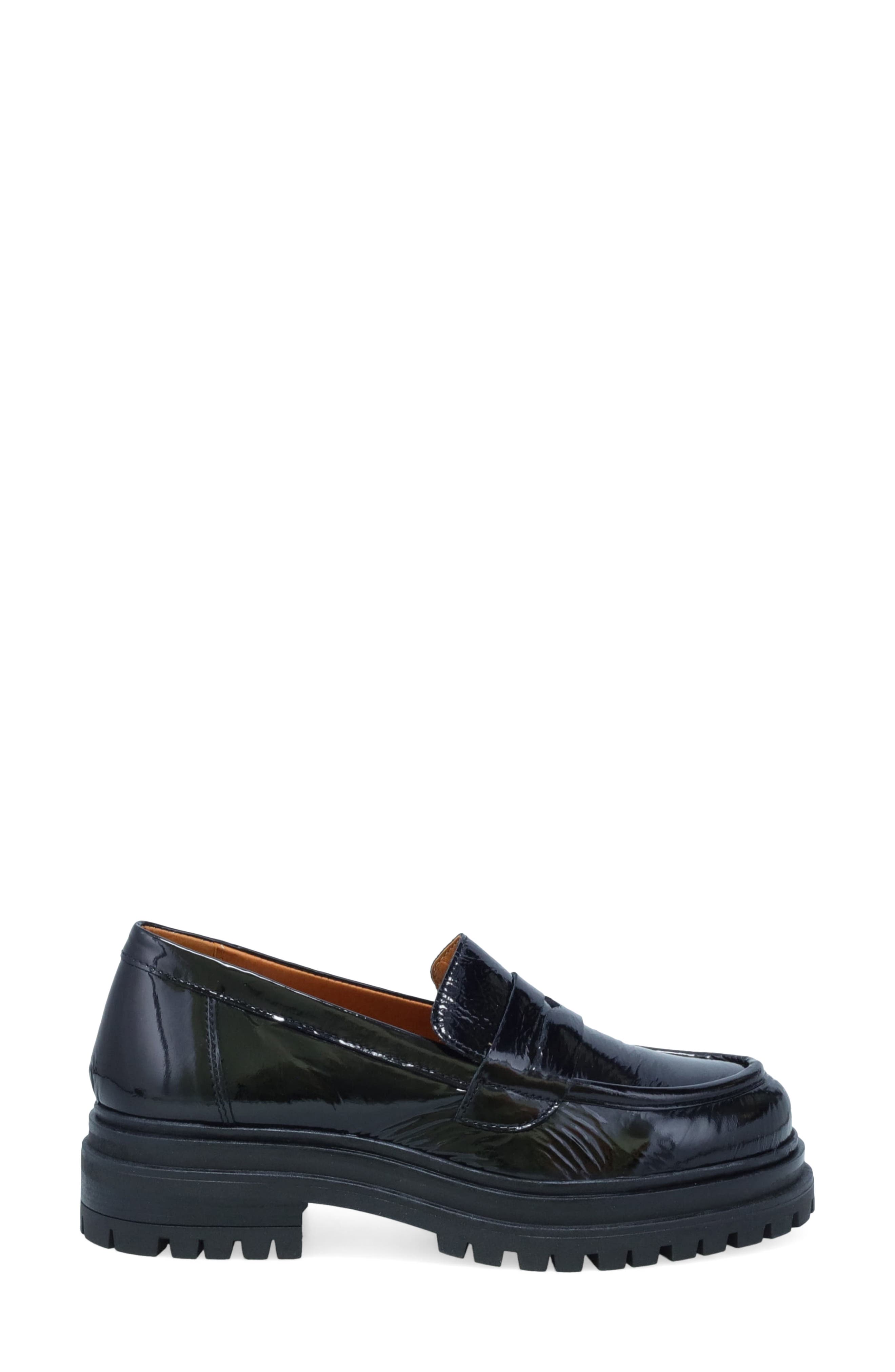 Miz Mooz Legend Platform Loafer, Alternate, color, Black Patent