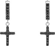 Ed Hardy Men's Cross Hoop Earrings