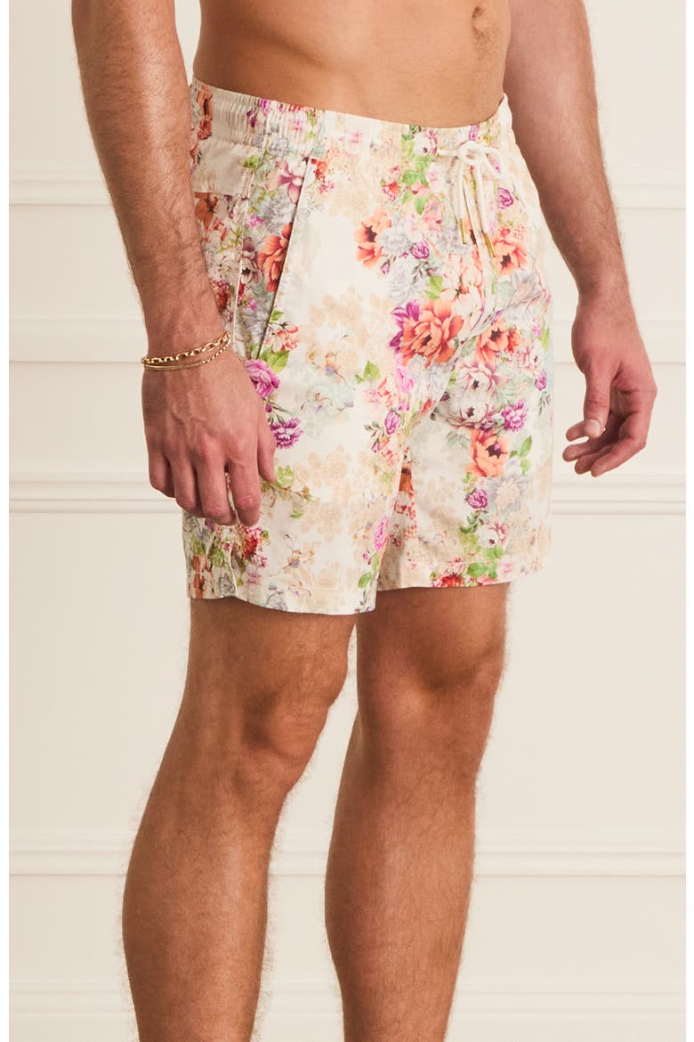 Classic Boardshorts, Alternate, color, White Floral Print