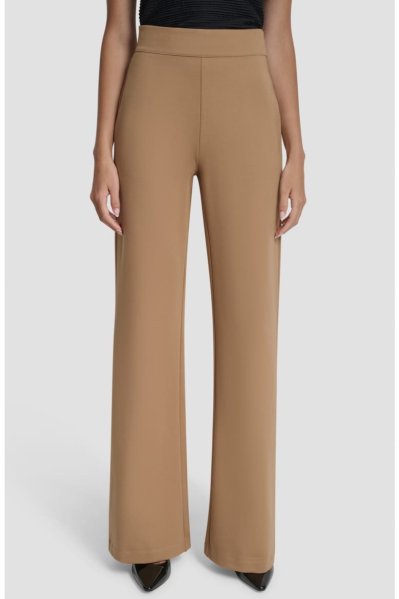 Flare Hem Ponte Pants, Main, color, TRUFFLE