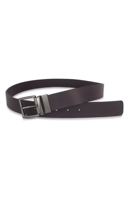 Vince Pebble Leather Belt In Brown