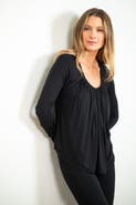 JJwinks Full Moon Built-In Shelf Lounge & Sleep Long Sleeve Top