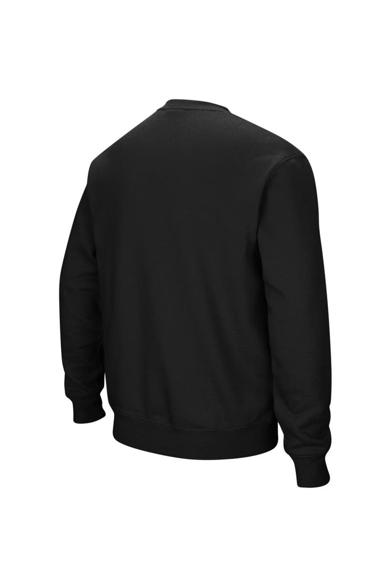 Men's Colosseum Black Iowa Hawkeyes Arch & Logo Crew Neck Sweatshirt, Alternate, color, Black