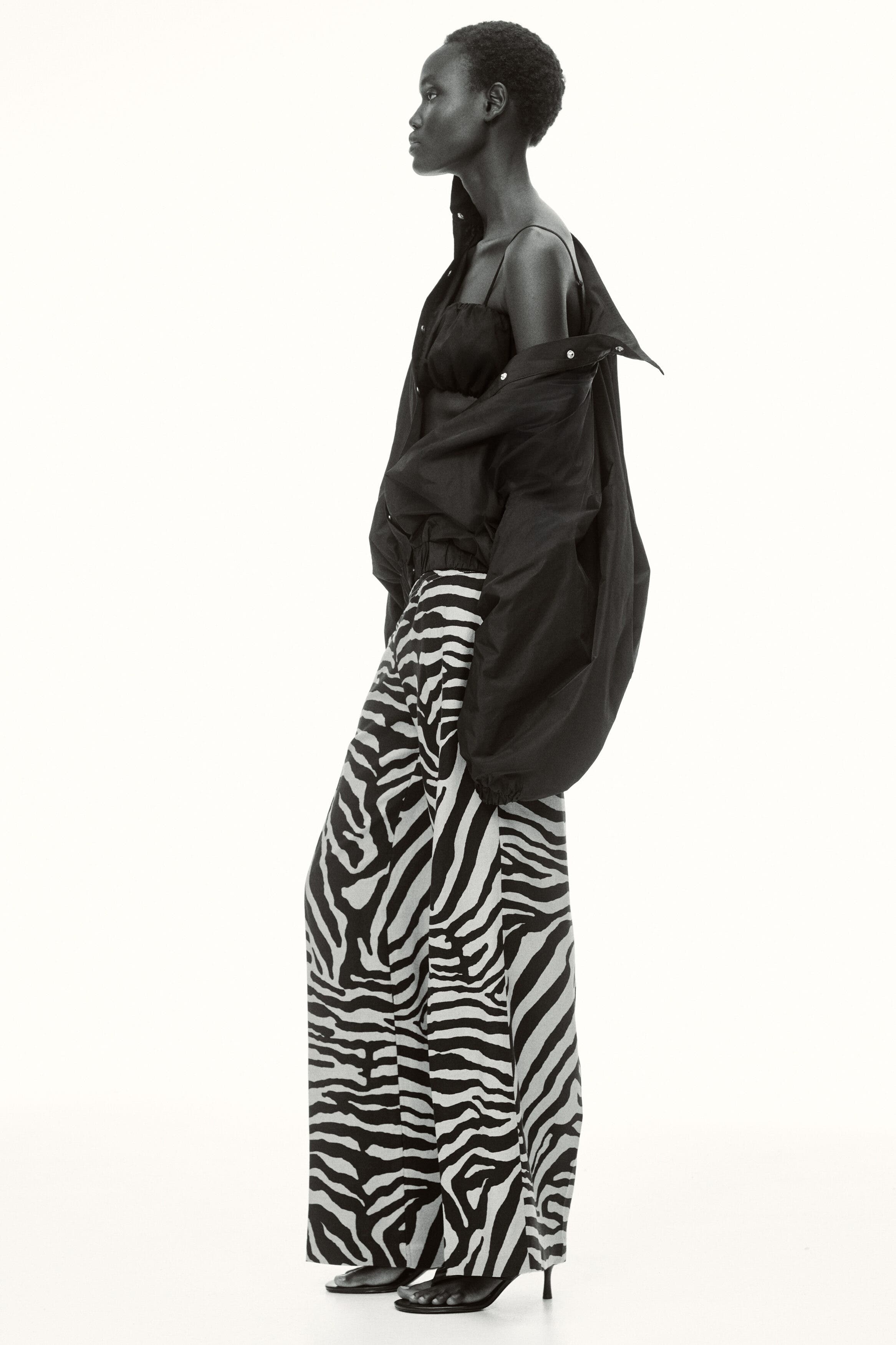 Flared Linen-blend Trousers - image 2