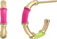 Bony Levy BLG 14K Gold Enamel Hoop Earrings (Nordstrom Exclusive)