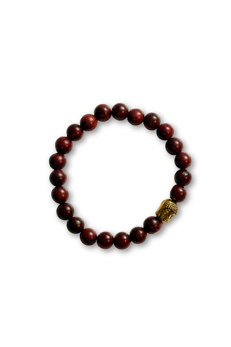 Buddha Crystal Beaded Bracelet, Main, color, Wood