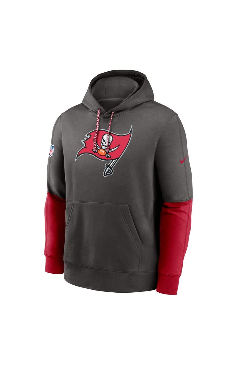 Nike Men's Nike Pewter Tampa Bay Buccaneers 2024 Sideline Club Pullover Hoodie, Alternate, color, Pewter
