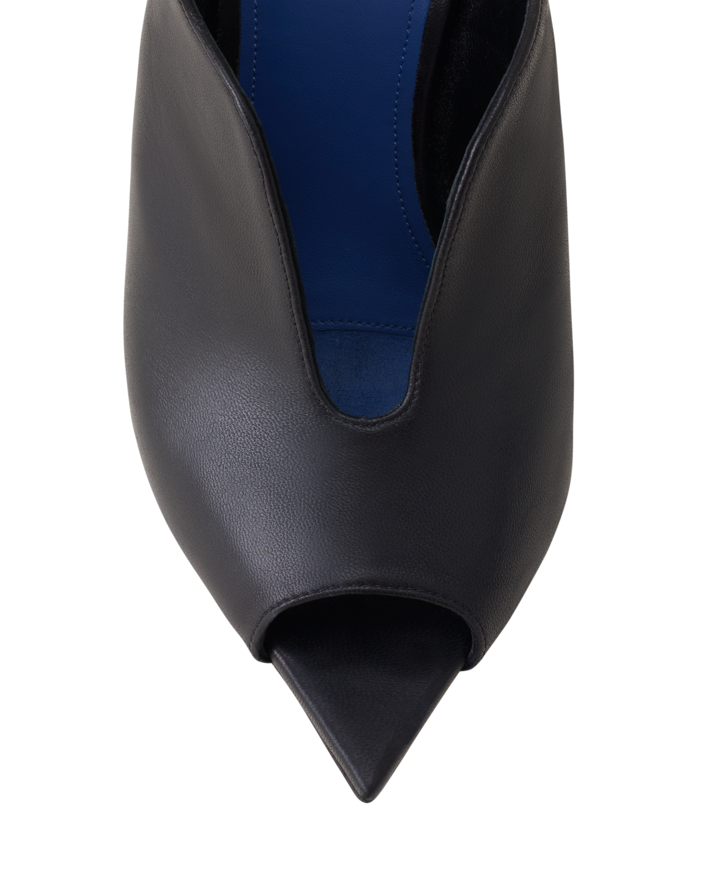 Lanvin Buckle Arch Heeled Leather Mules, Alternate, color, Black