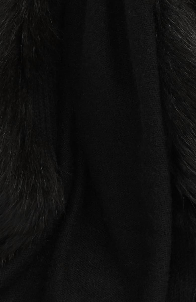 Max Mara Aria Cashmere Scarf with Genuine Fox Fur Trim, Alternate, color, 