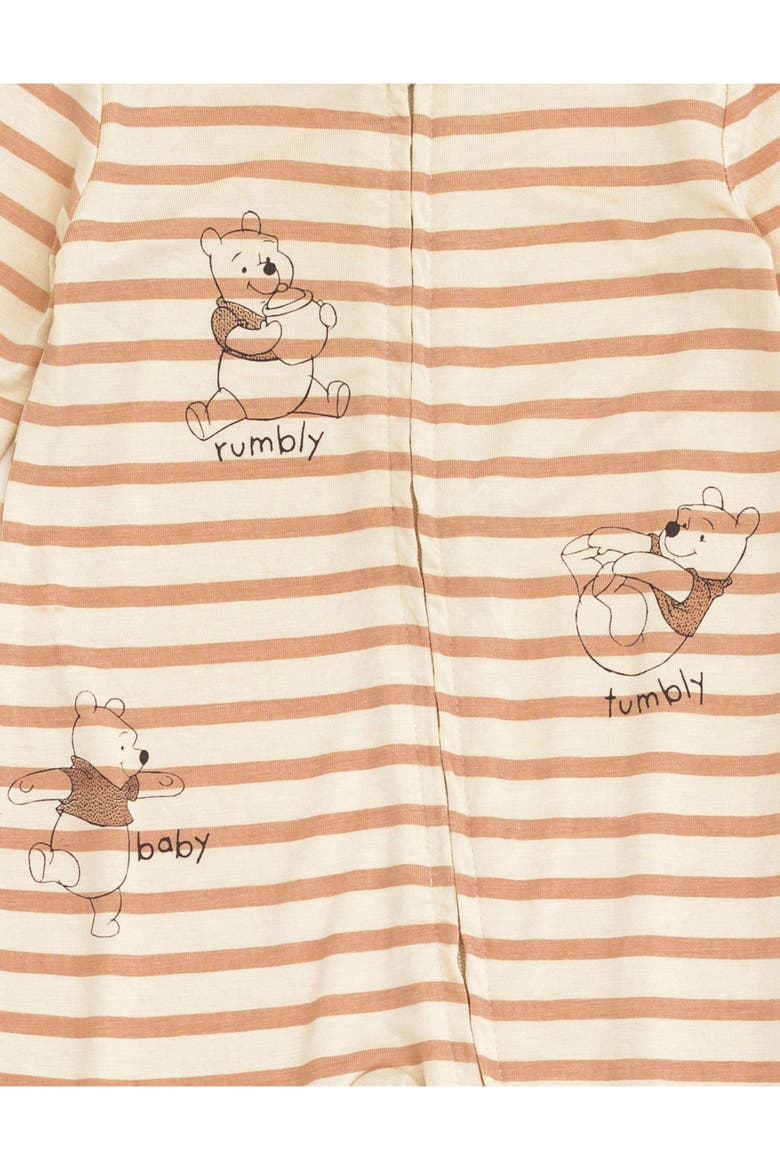 Winnie the Pooh Footed One Piece Sleep N Play, Alternate, color, Winnie the Pooh Grey