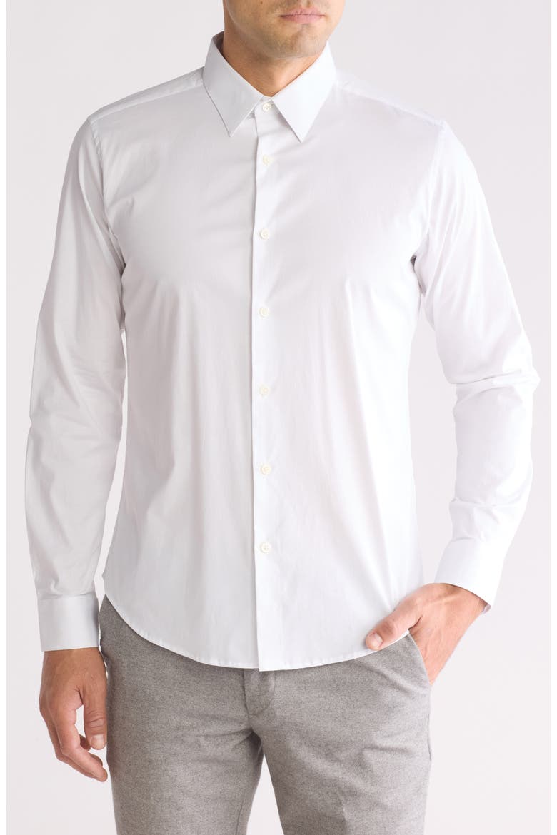 Sylvain Poplin Shirt, Main, color, WHITE