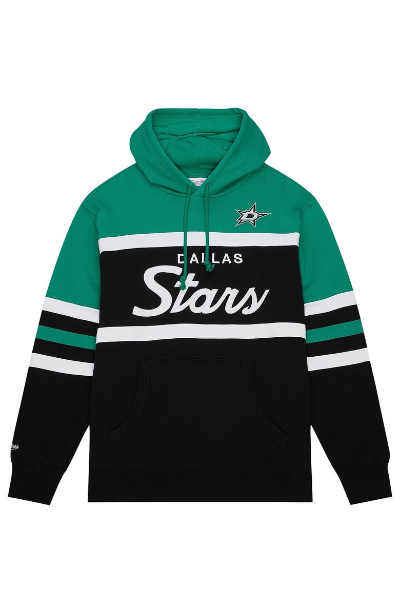 Mitchell & Ness Men's Mitchell & Ness Black/Kelly Green Dallas Stars Head Coach Pullover Hoodie, Alternate, color, 