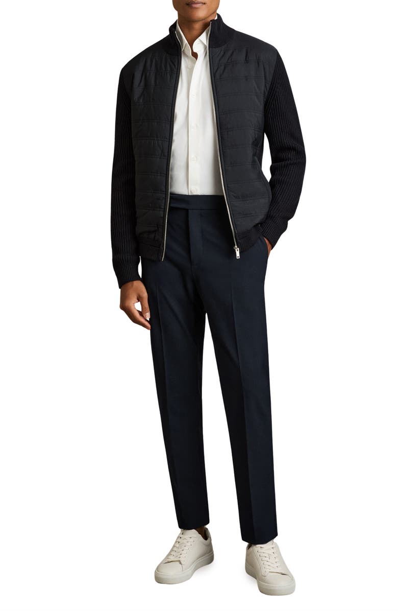 Reiss Found Slim Fit Pants, Alternate, color, Navy