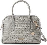 Brahmin Marissa Croc Embossed Leather Satchel