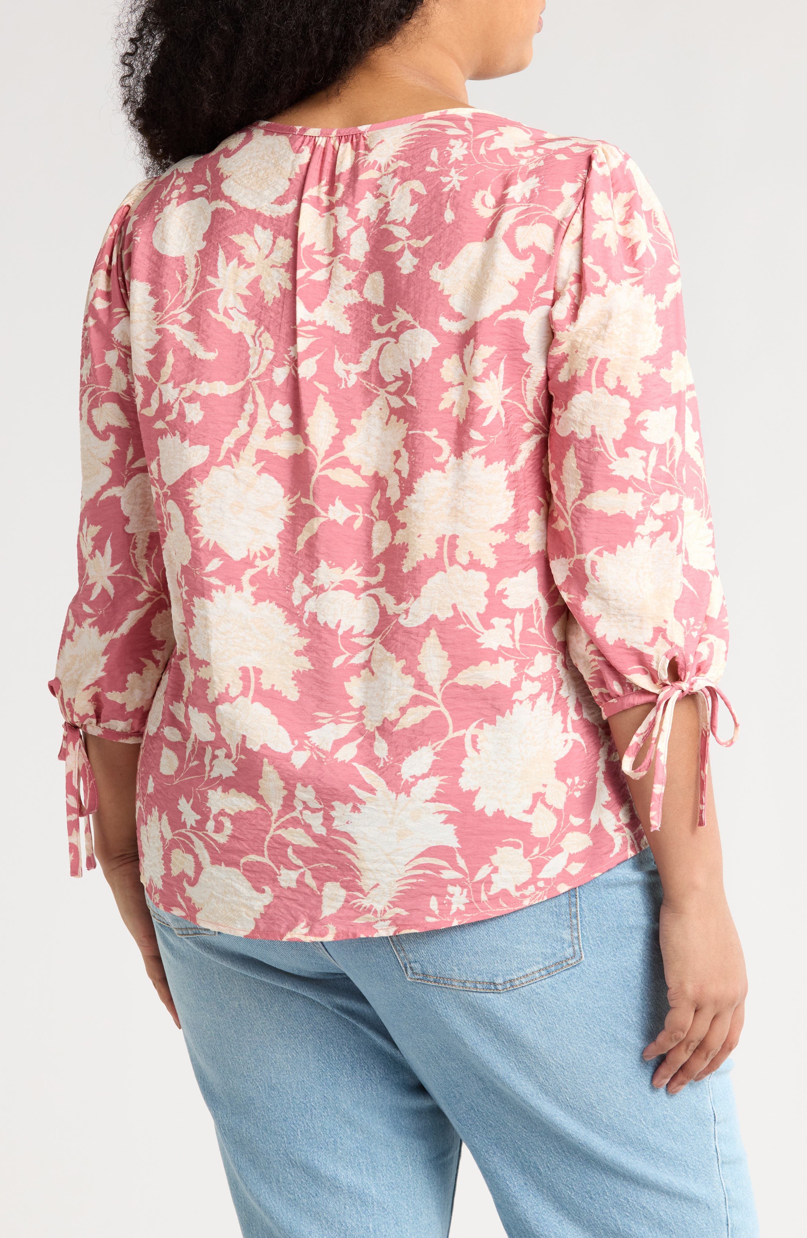 Floral Balloon Sleeve Top - image 4