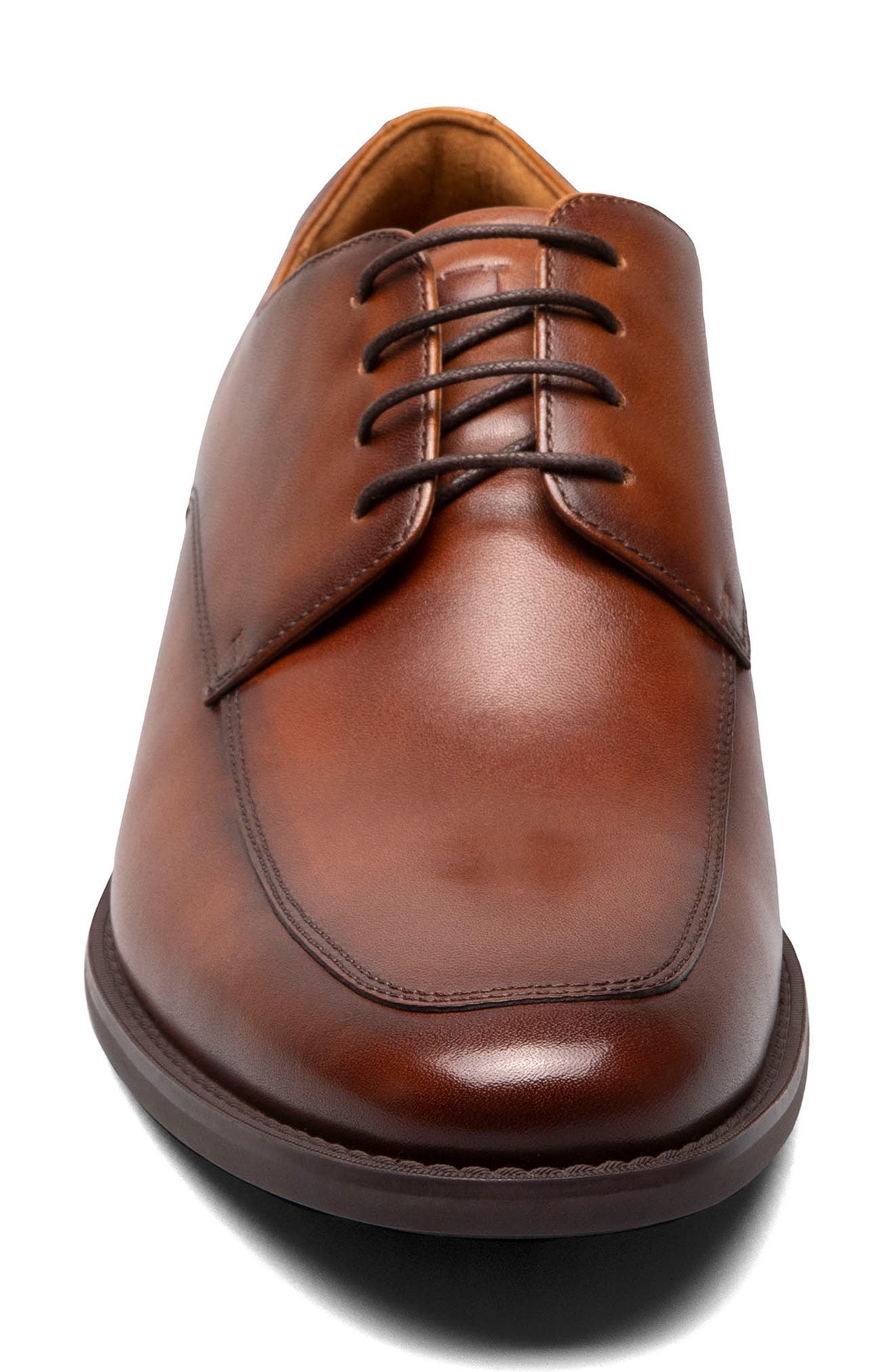 Santucci Moc Toe Derby, Alternate, color, COGNAC
