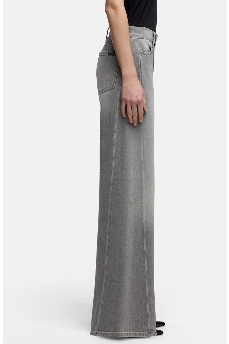 Lotta Tailorless High Waist Wide Leg Jeans, Alternate, color, METAL
