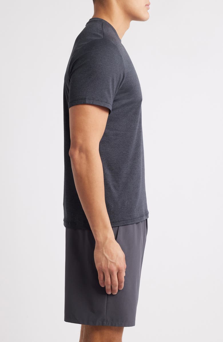 Zella Dynamic Crewneck T-Shirt, Alternate, color, Grey Dark Charcoal Heather