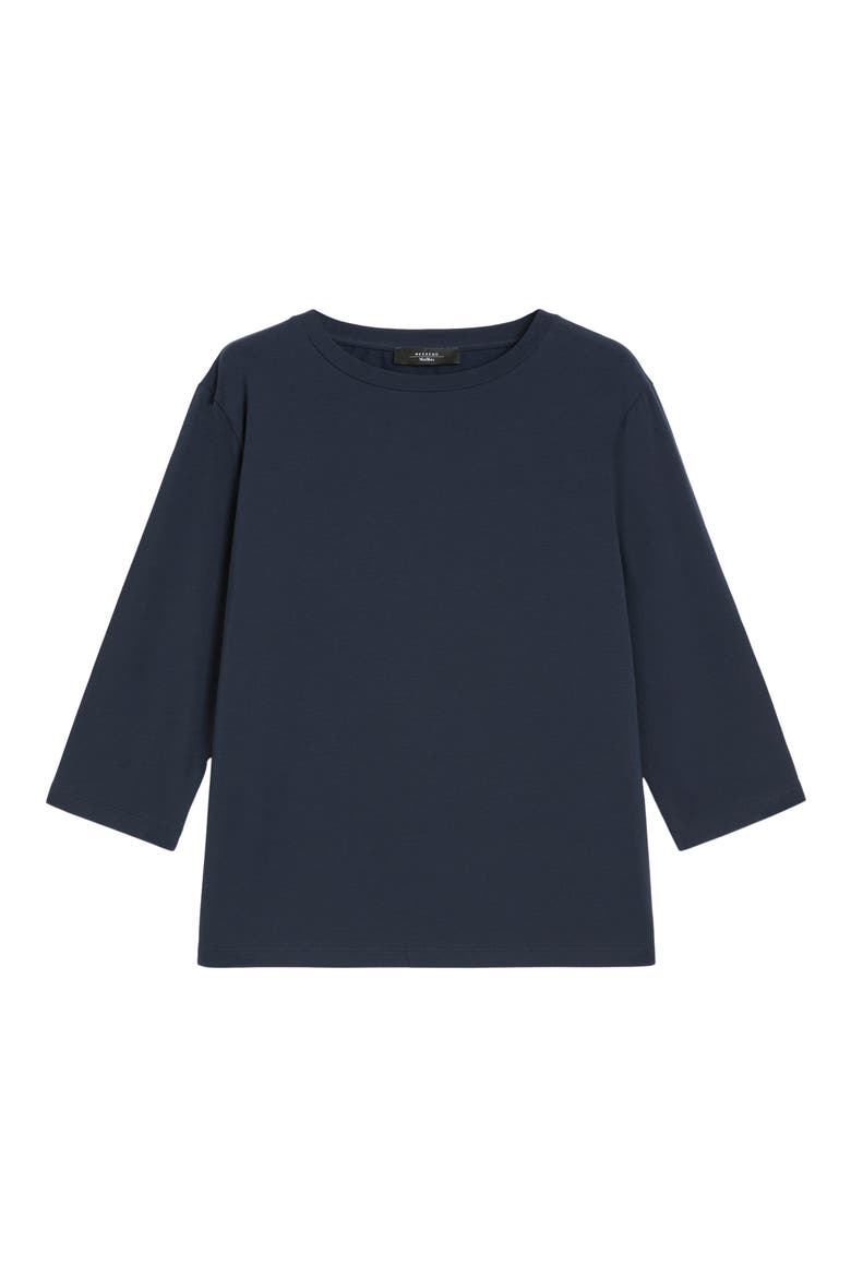 Three-Quarter Sleeve Jersey T-Shirt, Alternate, color, NAVY