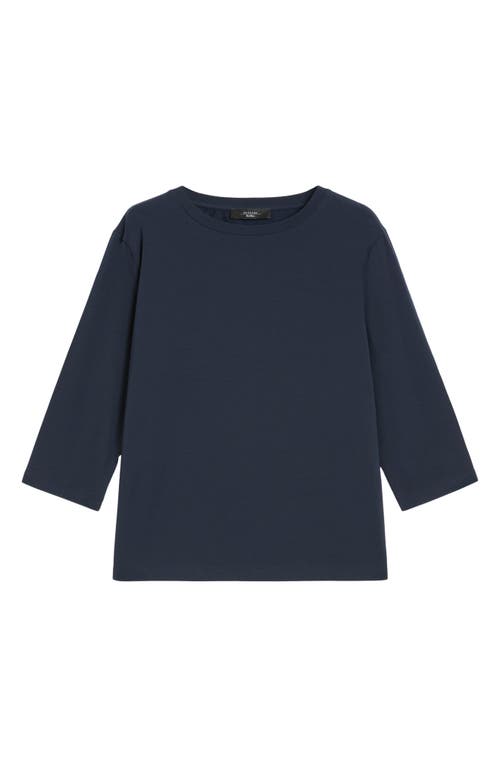 Weekend Max Mara Three-quarter Sleeve Jersey T-shirt In Blue