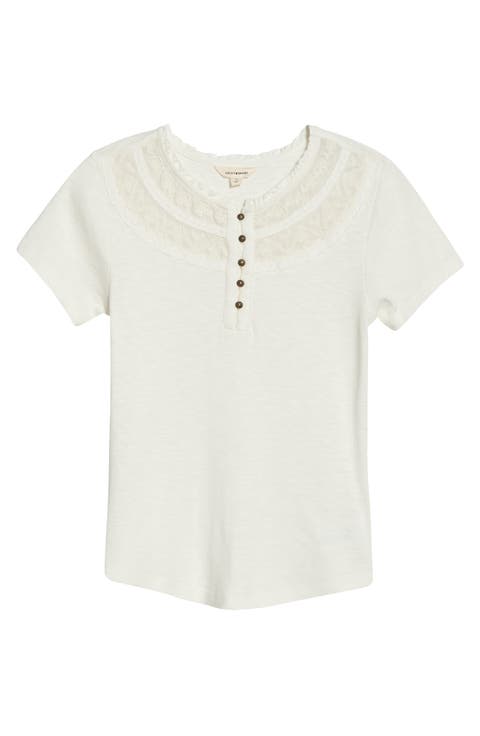 Embroidered Yoke Henley
