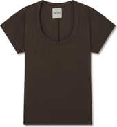 VIR VITA Pointelle Scoop Tee