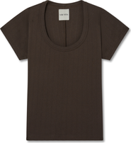 VIR VITA Pointelle Scoop Tee