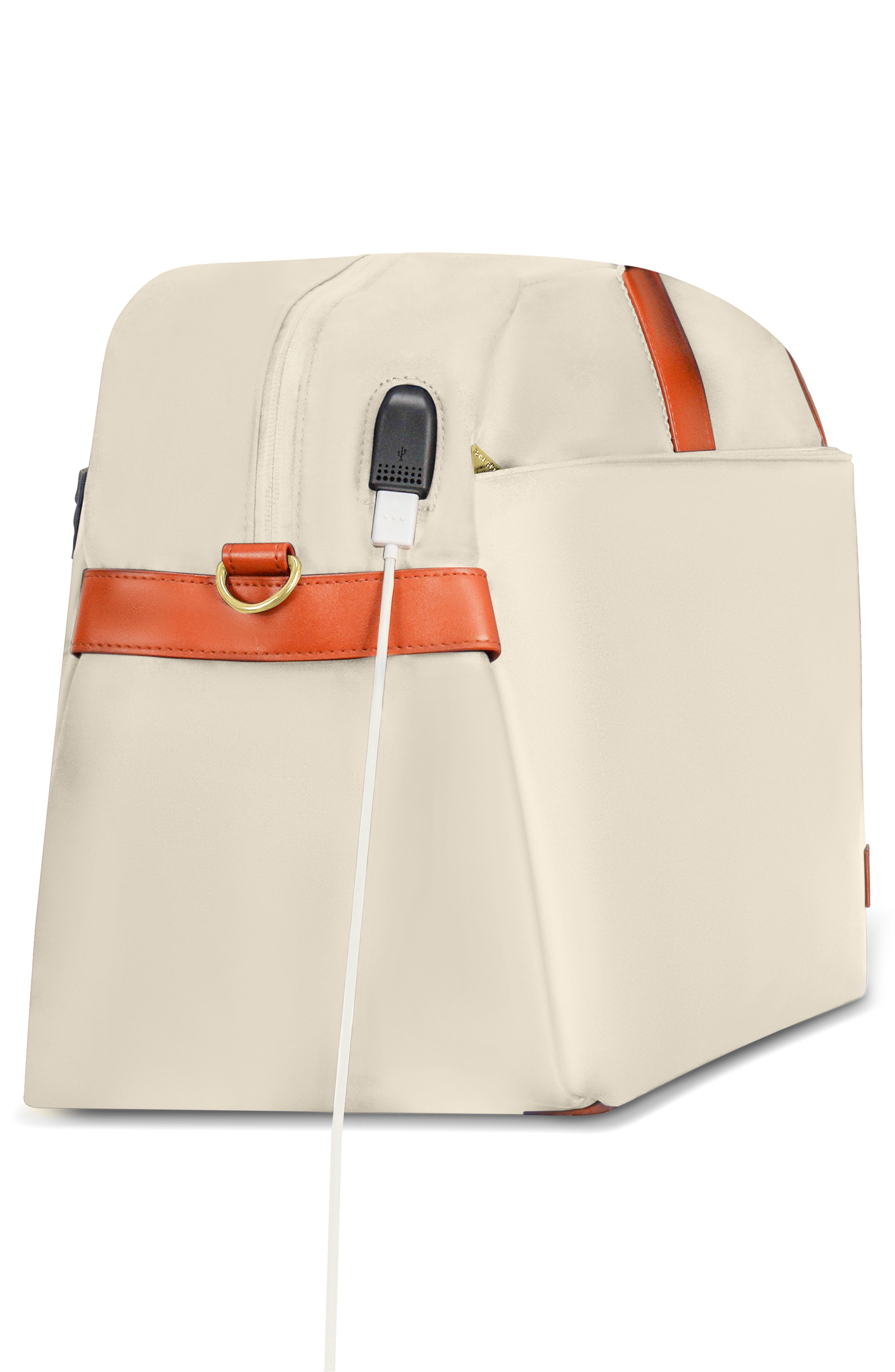 CHAMPS Water Resistant Nylon Duffle Bag, Alternate, color, Ivory