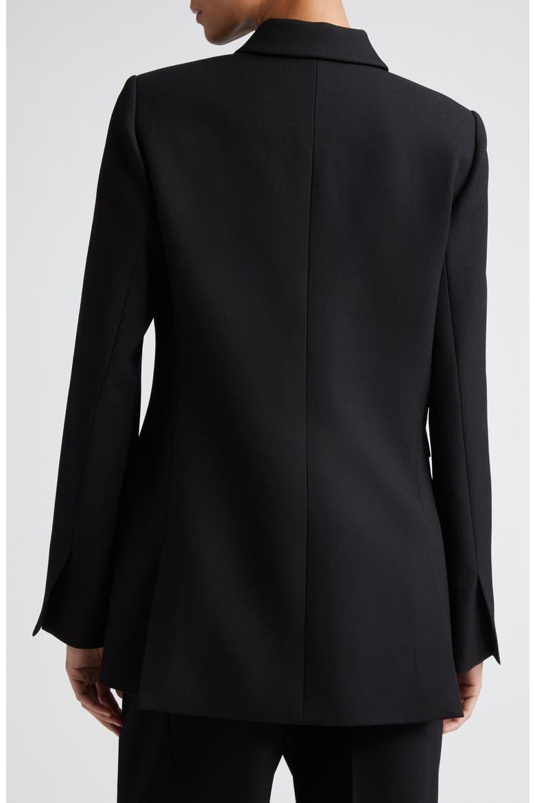 Caleb Double Breasted Cotton Twill Blazer, Alternate, color, BLACK