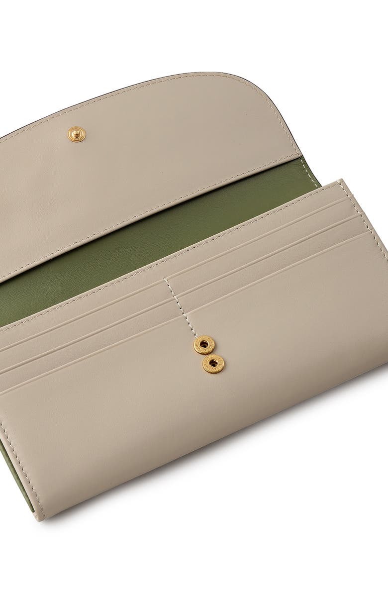 Radley Acorntopia Large Leather Flapover Wallet, Alternate, color, Porcini
